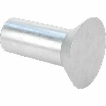 BSC PREFERRED Aluminum Flush-Mount Solid Rivets 1/4 Diameter for 0.375 Maximum Material Thickness, 50PK 97483A345